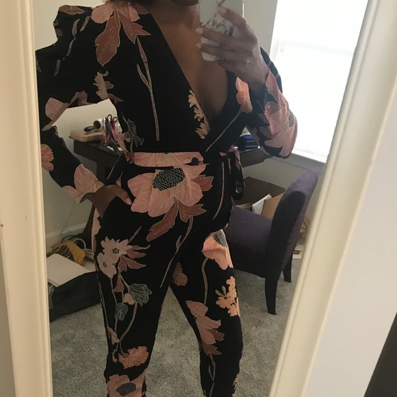 ASOS FLORAL🌸JUMPSUIT TAPERED LEG - Picture 7 of 8